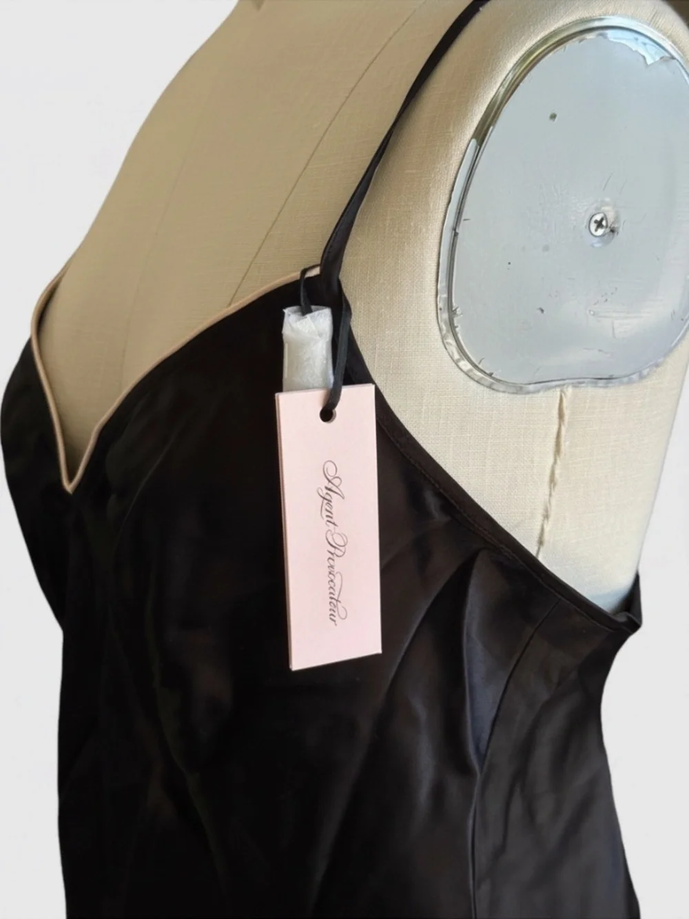 Agent Provocateur Black Silk-Satin Camisole Top NWT XS/AP1